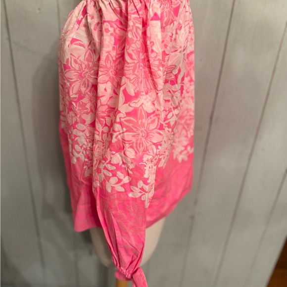 Lilly Pulitzer Jamie Lynn 3/4 Tie Sleeve‎ Off The Shoulder Top Blouse Sz-S NWOT - Picture 11 of 11